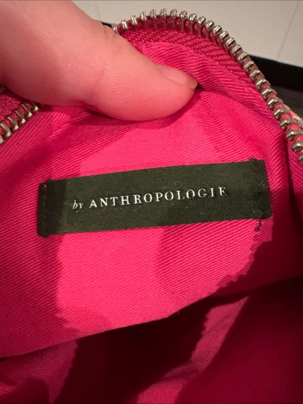 Anthropologie Embroidered Monogram Pouch letter R